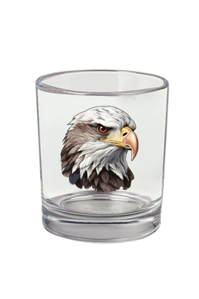 Özcan Tasarım Kartal Baskılı Viski Bardağı - Kartallı Bardak ürün görseli