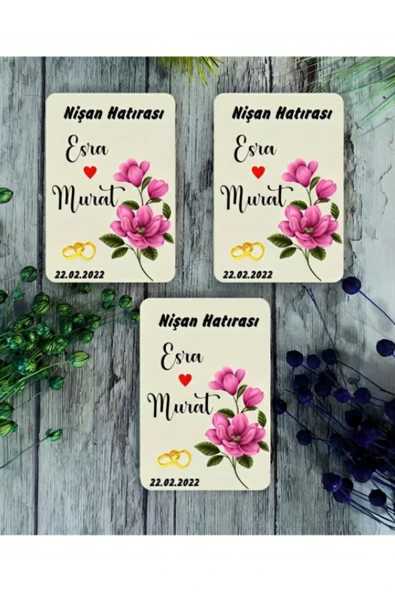 Özcan Tasarım Kişiye Özel Magnet - Dikdörtgen Magnet - Ahşap Magnet ( 10 Adet ) ürün görseli