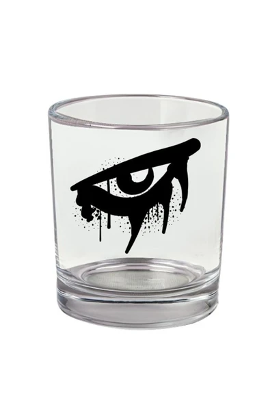 Özcan Tasarım Göz Baskılı Viski Bardağı - Şeytanlı Bardak ürün görseli