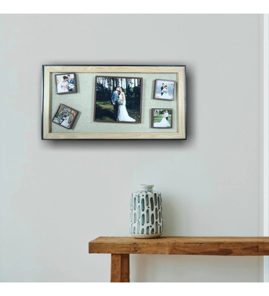 5'li Ahşap Fotoğraflı Magnet Çerçeve - 18x33 HK5023 - Resim 2