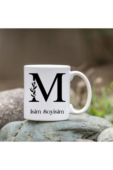 Özcan Tasarım Kişiye Özel M Harfi Bardak - İsim Yazılı Bardak - İsimli Bardak ürün görseli
