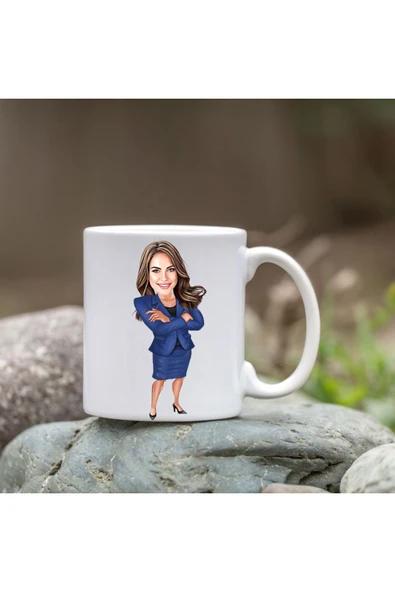 Özcan Tasarım Kişiye Özel Bardak - Karikatür Bardak - Kadın Bardağı ürün görseli