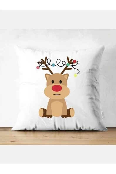 Özcan Tasarım Noel Kırlent Kılıfı - Yılbaşı Yastık Kılıfı ürün görseli