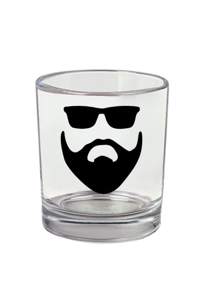 Özcan Tasarım Sakallı Viski Bardağı - Sakallı Adam Bardak ürün görseli