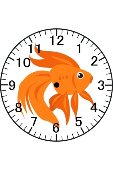 Özcan Tasarım Balık Model Duvar Saati - Balıklı Saat ürün görseli
