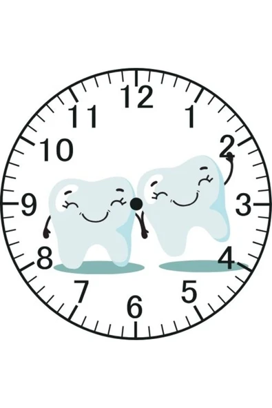 Özcan Tasarım Dişçi Model Duvar Saati - Diş Doktoru Saati ürün görseli