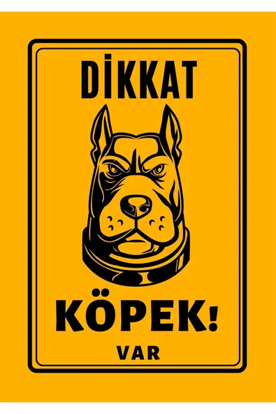 Özcan Tasarım Dikkat Köpek Var Uyarı İkaz Levhası ( PVC Kaplama ) 21 cm x 30 cm ürün görseli