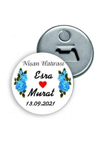 Özcan Tasarım Kişiye Özel Açacaklı Düğün Magnet - Nişan Magnet - Söz Magnet ( 24 Adet ) ürün görseli