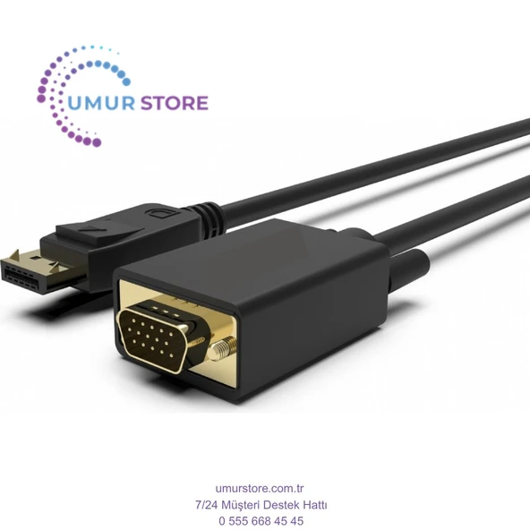 IDPV-18T Displayport to VGA 1,8m - Resim 2