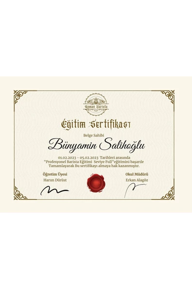 Özcan Tasarım Kişiye Özel Sertifika - Eğitim Sertifikası - Mezuniyet Sertifikası - Başarı Sertifikası ( 10 Adet ) ürün görseli