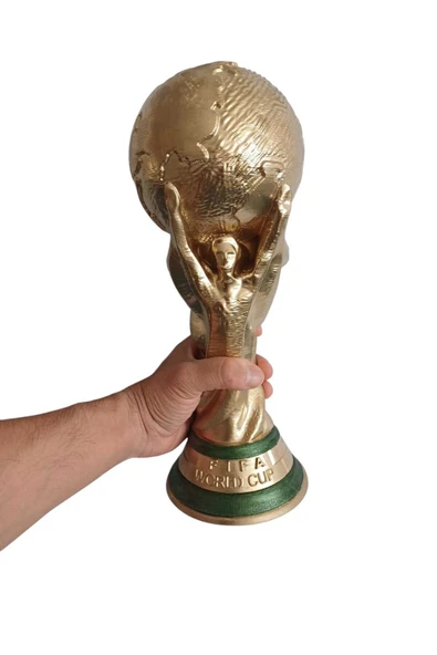 Özcan Tasarım 35 cm Dünya Kupası - Gold Kaplama Dünya Kupası - Resim 2