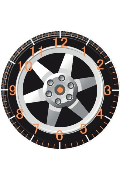 Özcan Tasarım Lastik Model Duvar Saati - Lastik Saat ürün görseli