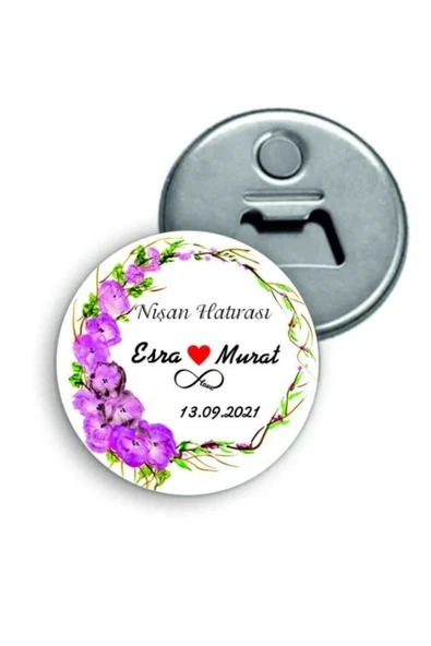 Özcan Tasarım Kişiye Özel Açacaklı Düğün Magnet - Nişan Magnet - Söz Magnet ( 24 Adet ) ürün görseli