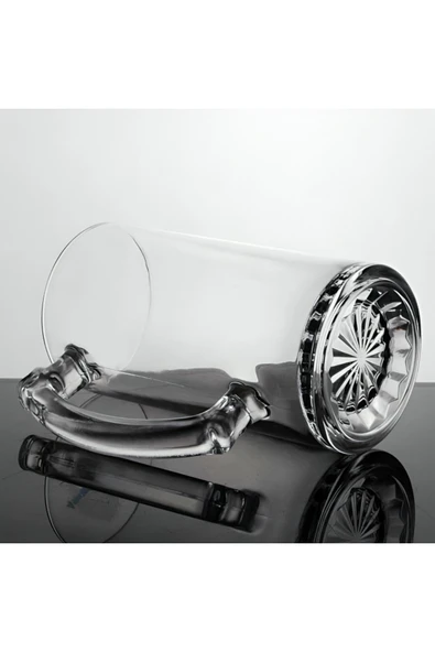 Özcan Tasarım Bira İçen Kadın Baskılı Bira Bardağı - Bira Bardak - Resim 3