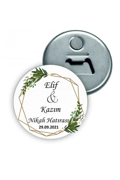 Özcan Tasarım Kişiye Özel Açacaklı Düğün Magnet - Nişan Magnet - Söz Magnet ( 24 Adet ) ürün görseli