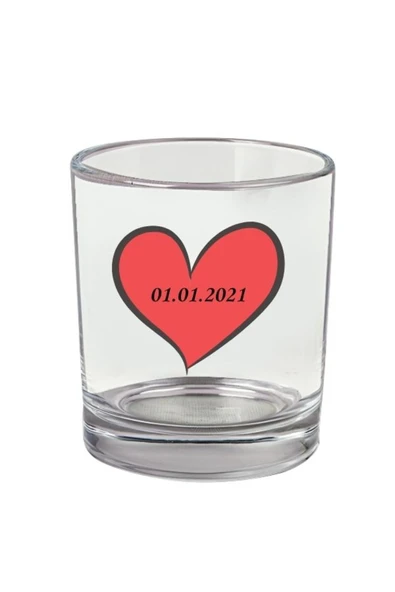 Özcan Tasarım Tarih Yazılı Viski Bardağı - Tarihli Bardak - Kişiye Özel Viski Bardak ürün görseli