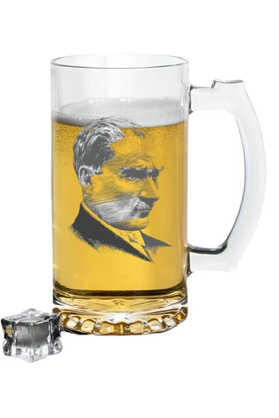 Özcan Tasarım Atatürk Baskılı Bira Bardağı - Bira Bardak ürün görseli