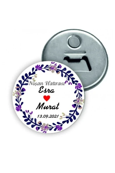 Özcan Tasarım Kişiye Özel Açacaklı Düğün Magnet - Nişan Magnet - Söz Magnet ( 24 Adet ) ürün görseli