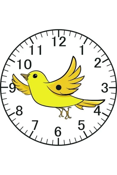 Özcan Tasarım Kanarya Model Duvar Saati - Kanaryalı Saat ürün görseli