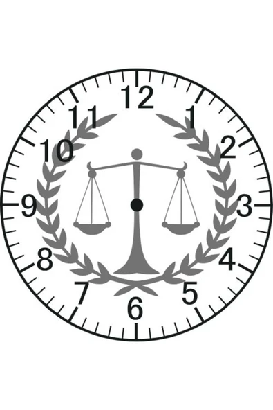 Özcan Tasarım Avukat Model Duvar Saati - Avukat Saati ürün görseli