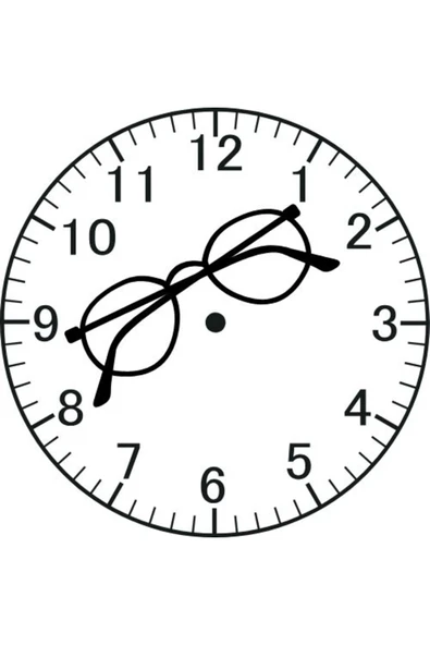 Özcan Tasarım Gözlük Model Duvar Saati - Gözlükçü Saati ürün görseli