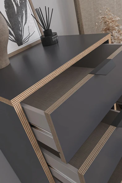 SARMOBİ Arden 5 Çekmeceli Şifonyer , Çamaşırlık - Resim 6