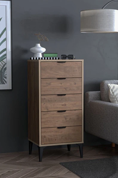 SARMOBİ Arden 5 Çekmeceli Şifonyer , Çamaşırlık - Resim 2