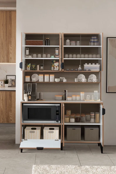 SARMOBİ Arden 7 Kapaklı Kahve Köşesi , Çok Amaçlı Dolap - Resim 3