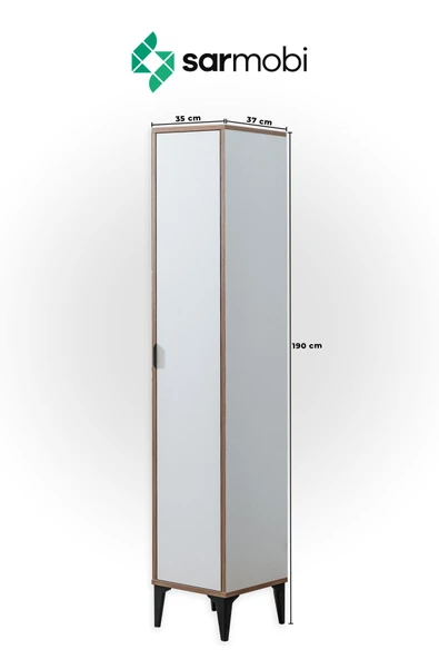 SARMOBİ Arden Tek Kapaklı Çok Amaçlı Dolap - Resim 4