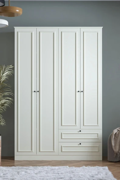 SARMOBİ Mira 4 Kapaklı 2 Çekmeceli Dolap - Resim 2