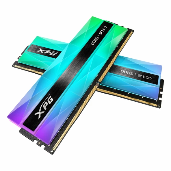 XPG Lancer Neon RGB AX5U6400C3216G-DCLANRSG 32GB (2x16GB) DDR5 6400MHz CL32 Masaüstü Bellek - Resim 2