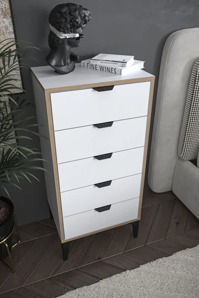 SARMOBİ Arden 5 Çekmeceli Şifonyer , Çamaşırlık - Resim 2