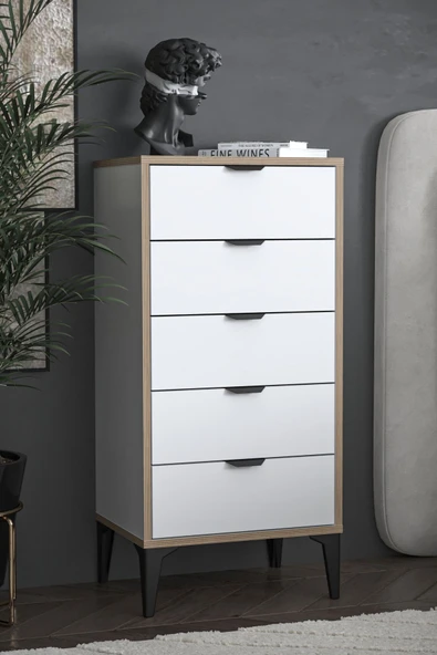 SARMOBİ Arden 5 Çekmeceli Şifonyer , Çamaşırlık - Resim 3