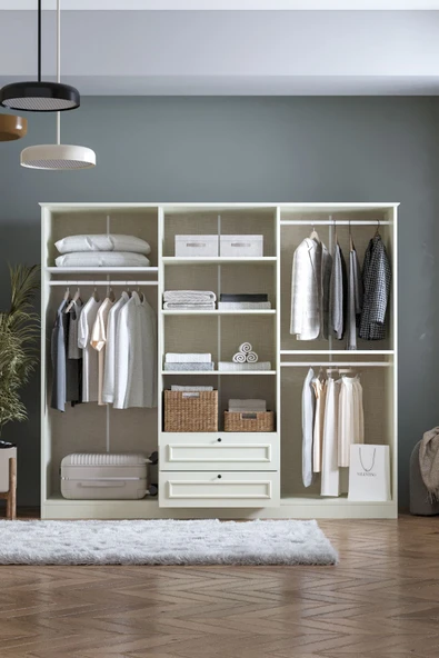 SARMOBİ Mira 6 Kapaklı 2 Çekmeceli Dolap - Resim 4