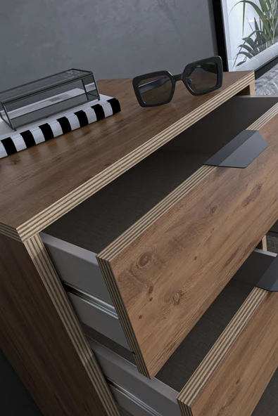 SARMOBİ Arden 5 Çekmeceli Şifonyer , Çamaşırlık - Resim 5