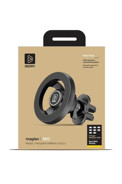 IBERRY MAGLEV MG360 KLİPSLİ MANYETİK ARAÇ İÇİ TELEFON TUTUCU - 6