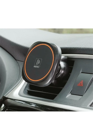 İBERRY MAGNA2 KIRMIZI KLİPSLİ MANYETİK ARAÇ İÇİ TELEFON TUTUCU - 4
