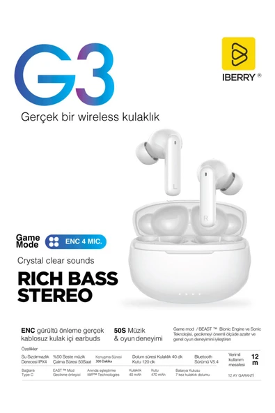 IBERRY G3 TRUE WIRELESS EARBUDS - 4
