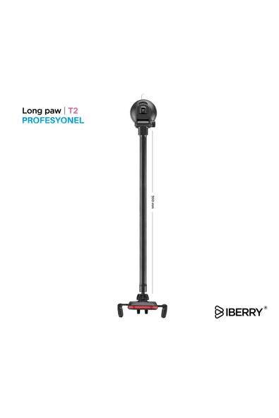 İBERRY LONG PAW T2 VANTUZLU ARAÇ İÇİ TELEFON TUTUCU