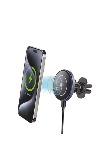 İberry Magport Qi2 Wıreless Klipsli Magsafe Araç Içi Telefon Tutucu - 2