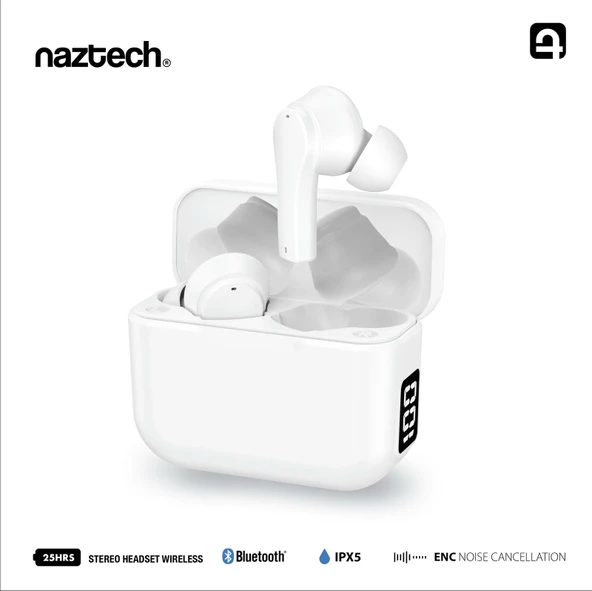 MC16 NAZTECH BEYAZ BLUETOOTH KULAKLIK