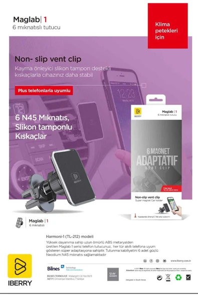 İBERRY MAGLAB MANYETİK ARAÇ İÇİ TELEFON TUTUCU - 4