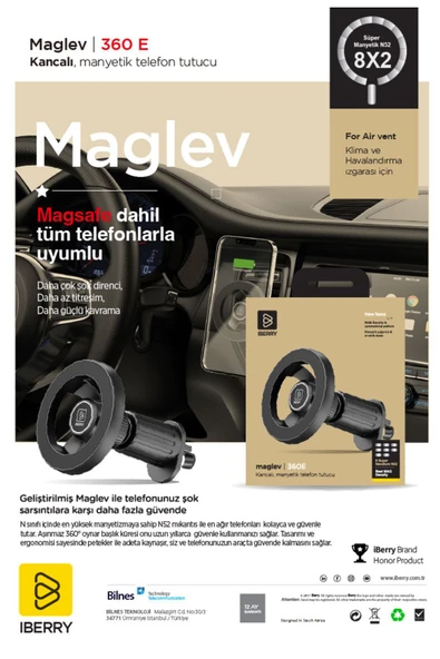 MAGLEV MG360E KLİPSLİ MANYETİK  ARAÇ İÇİ TELEFON TUTUCU Her Araca Uyumlu - 6