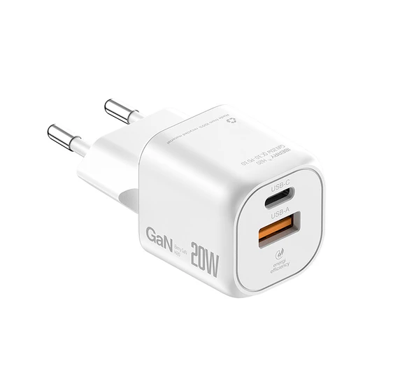 Hi20 Mini Cold 20W Gan Seyahat Şarj Aleti USB A+Usb C - 1