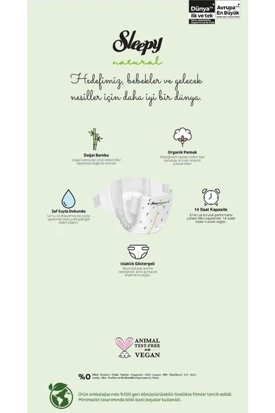 Sleepy Bebek Bezi Natural Beden:7 (20-30KG) Xx Large 48 Adet Ultra Pk - Resim 4
