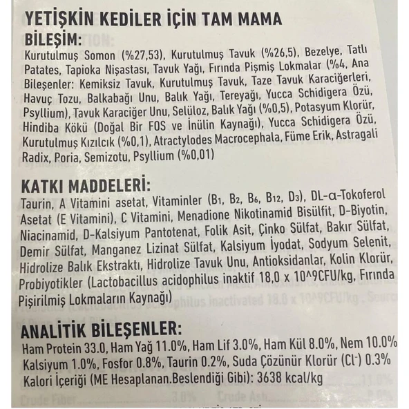 Wanpy Tahılsız Somonlu Yetişkin Kedi Maması 1,5 kg - 4
