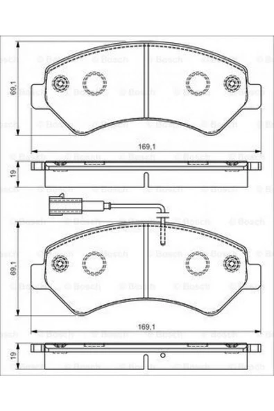 Bosch Ön Balata Boxer 2.2-3.0 Hdı 4 06 11 Ducato Mtj 07.06 11 Jumper 2.2-3.0 Hdı 4.06 11 Uyumlu - Resim 2