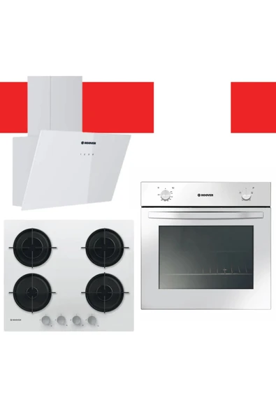 Hoover 20-4 Beyaz Cam 3'lü Ankastre Set (HDG6C1GWTK-HVWM6MW-HON100W) - Resim 5