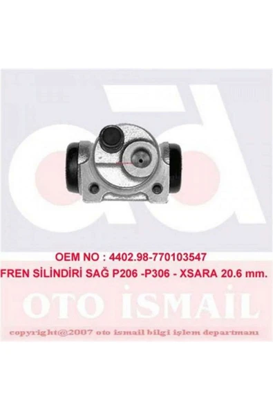 CİFAM Fren Silindiri Sağ [ Peugeot 306 1.4/1.6/1.8 L625124 ] Uyumlu - Resim 2