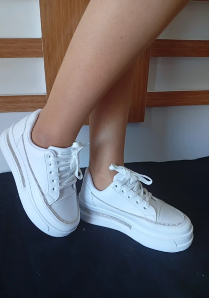 Kadın Spor Ayakkabı Beyaz Renk - 4